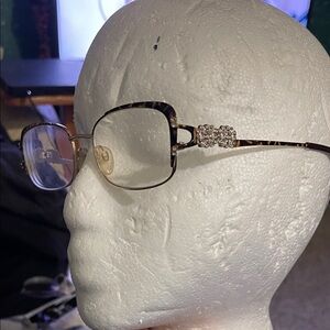 Caviar Tortoise Shell Glasses with diamond flower Accents- like new